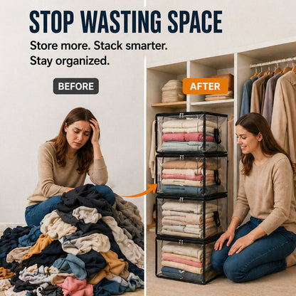🔥Limited TimePromotion 50% OFF 📦Large Heavy-Duty Thick Plastic Clear Storage Bag for Clothes, Moving & Storage