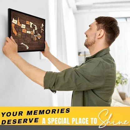 us Wooden USA Travel Map Puzzle🧩A Stylish Way to Track Your Journey & Memories