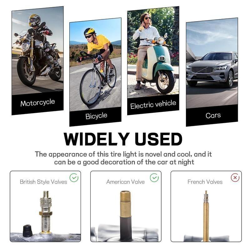 Waterproof LED Tire Valve Cap Light