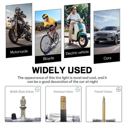 Waterproof LED Tire Valve Cap Light