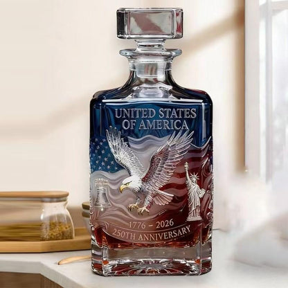 USA 250th Anniversary Commemorative Glass