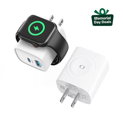 3-in-1 Magnetic Wireless Cordless PD USB-C Wall Charger Block