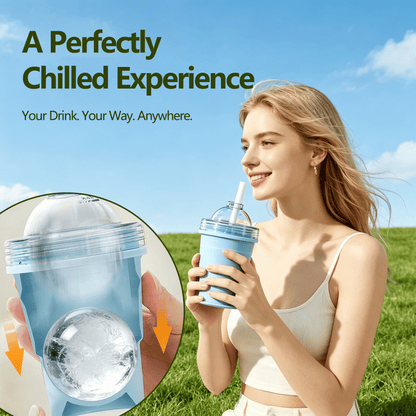 🧊 Foldable Silicone Ice Ball Drink Cup