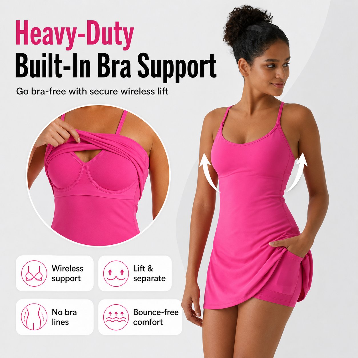 Free-Flow 3-in-1 Tummy Control Athletic Dress