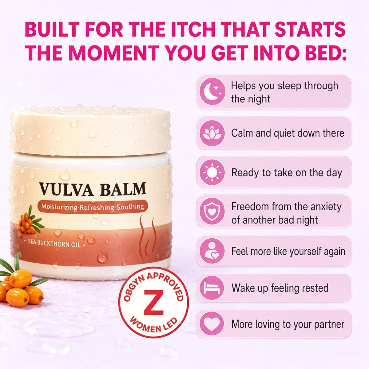 Marssirace Relief Balm — Night-Time Care for Itching, Burning & Dryness