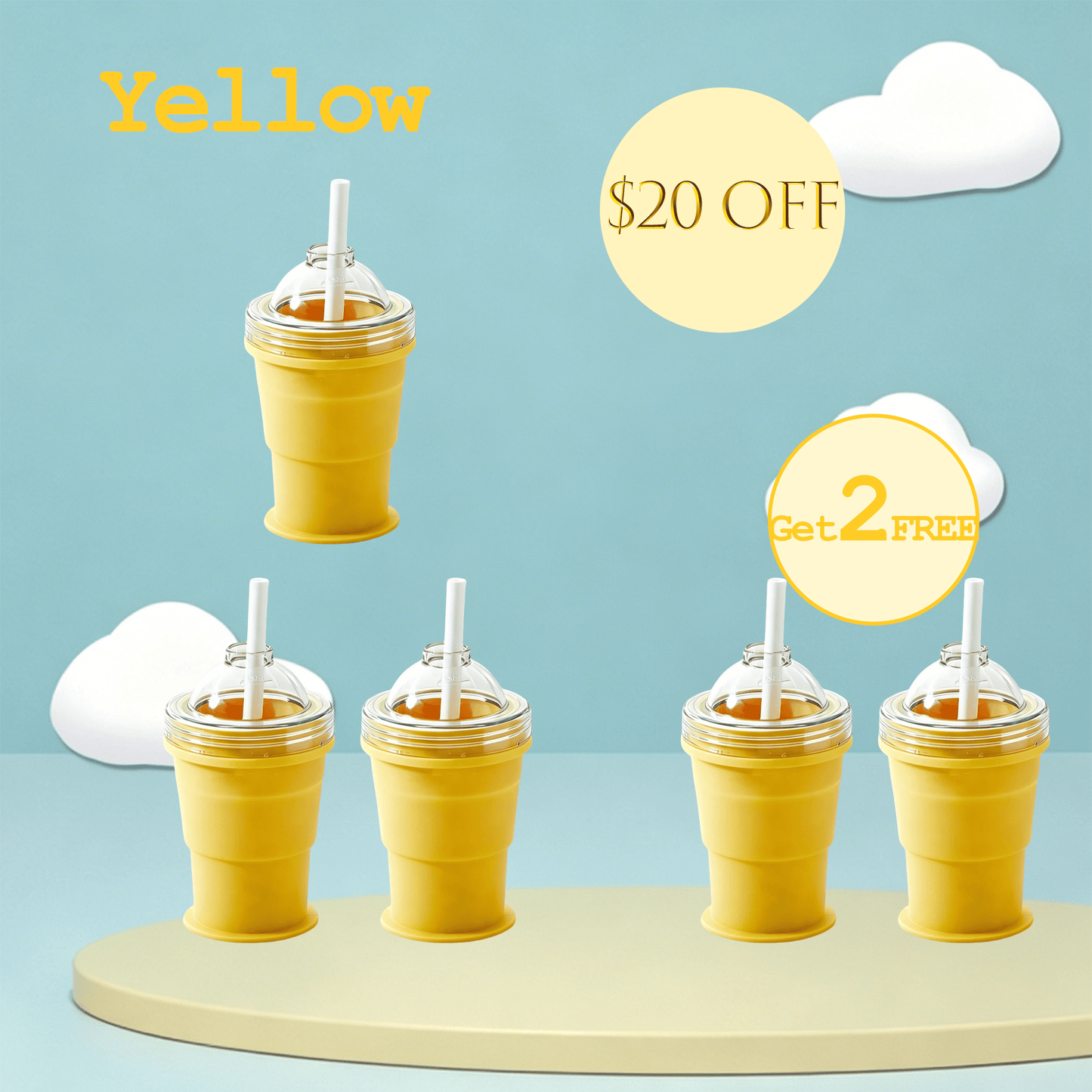 🧊 Foldable Silicone Ice Ball Drink Cup
