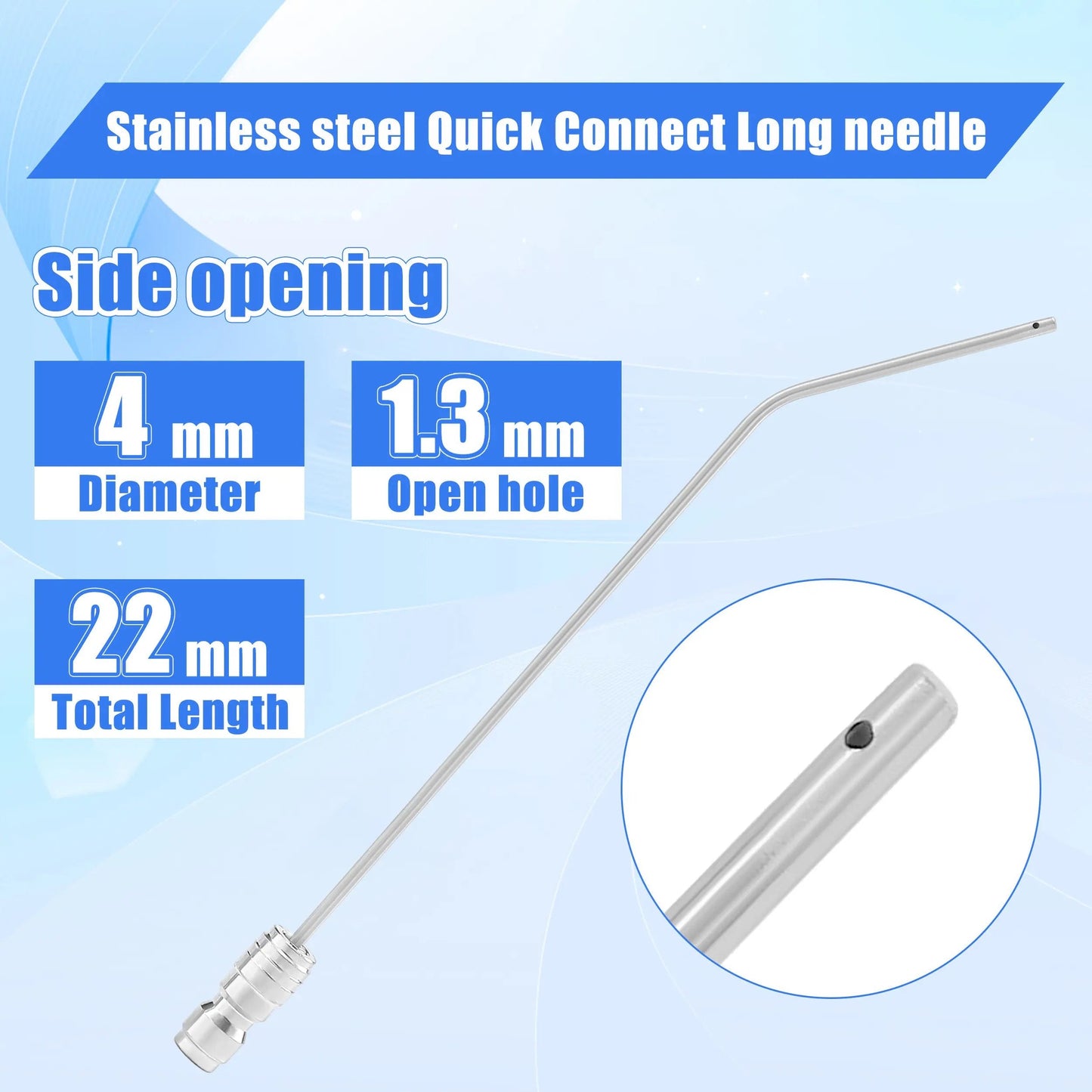 Heavy Duty Hose High-Pressure Washer Spray Nozzle Kit for Drum Washing Machine & AC 4 Pack Straight/Side Spray Nozzles 7cm & 22.5cm 40° Tips 1-2GPM