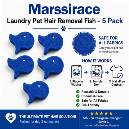 💦 Laundry Pet Hair Removal Fish - 5 Pack