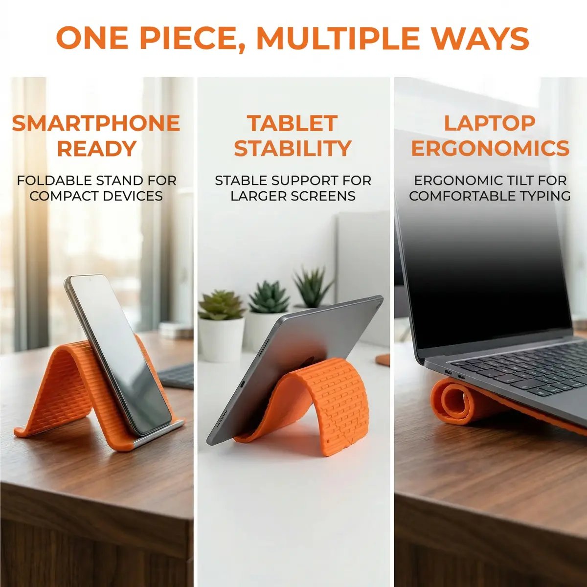 Foldable Silicone Aluminum Holder - Secure, Ergonomic Device Mount for Everywhere