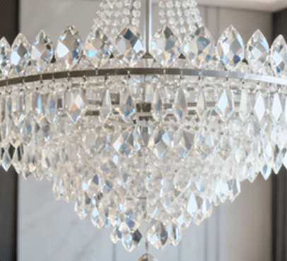 Chandelier after cleaning