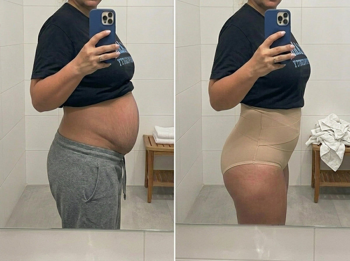 Before after postpartum belly Marssirace