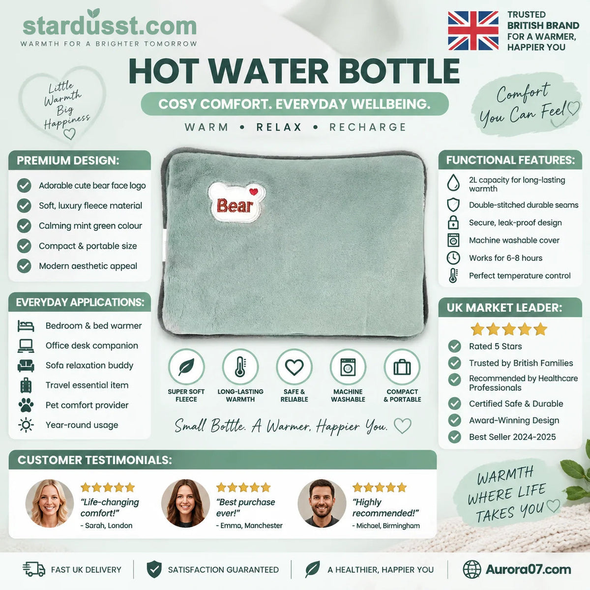 🎄Christmas Sale! LAST DAY ONLY! ⏰Rechargeable hot water bottles, heat packs, explosion-proof heat pads