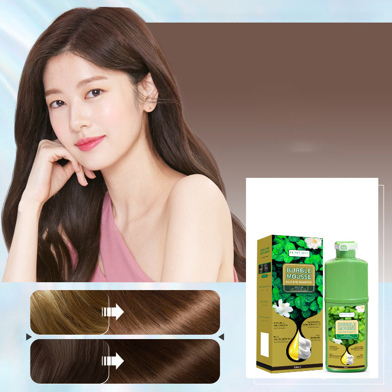 💞Black Friday Sale 50% OFF!!💇‍♀️💈Long-Lasting Plant-Based Bubble Mousse Hair Dye Shampoo, Gentle At-Home Gray Hair Coverage🛡️👍