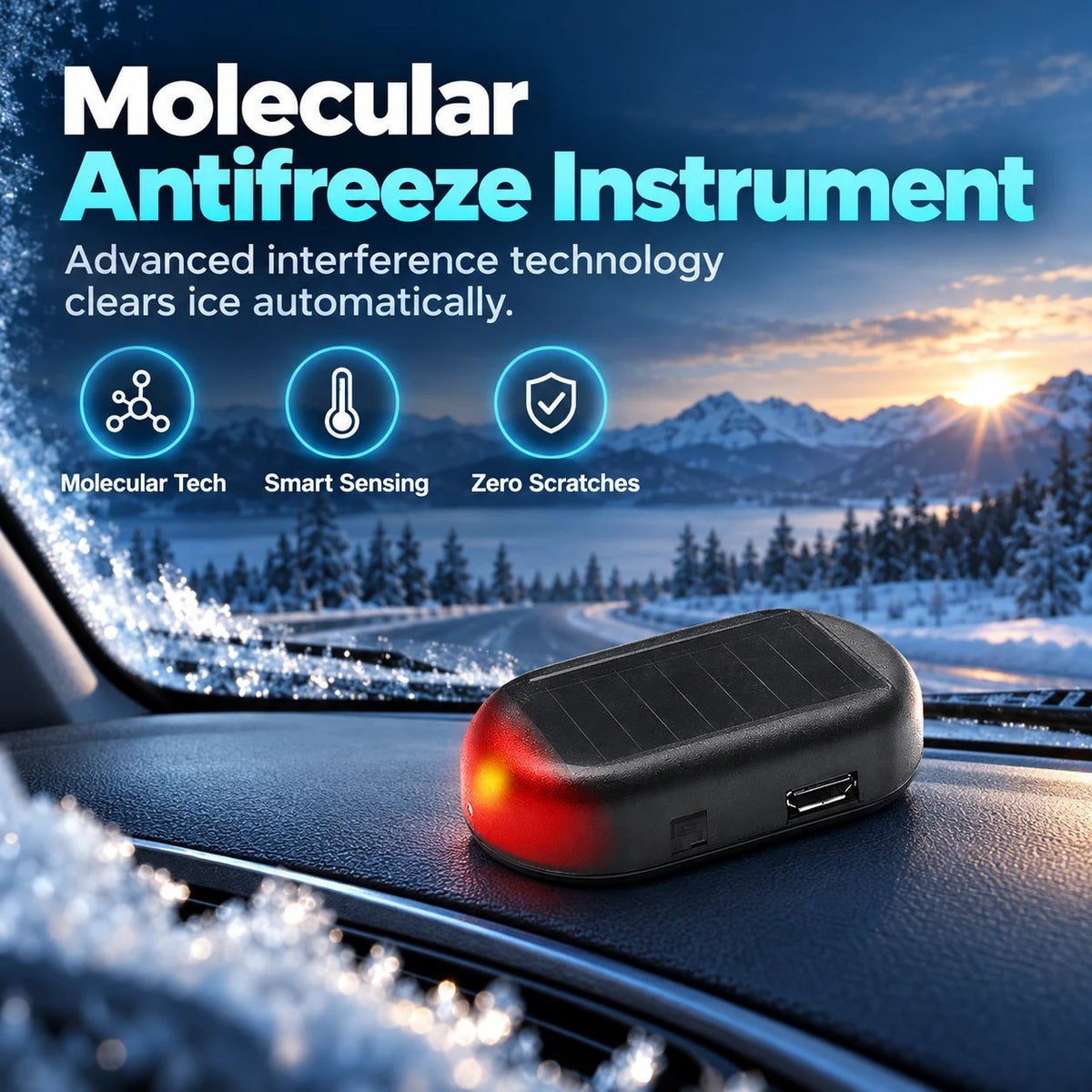 Electromagnetic Molecular Interference Antifreeze Snow Removal Instrument for Vehicles