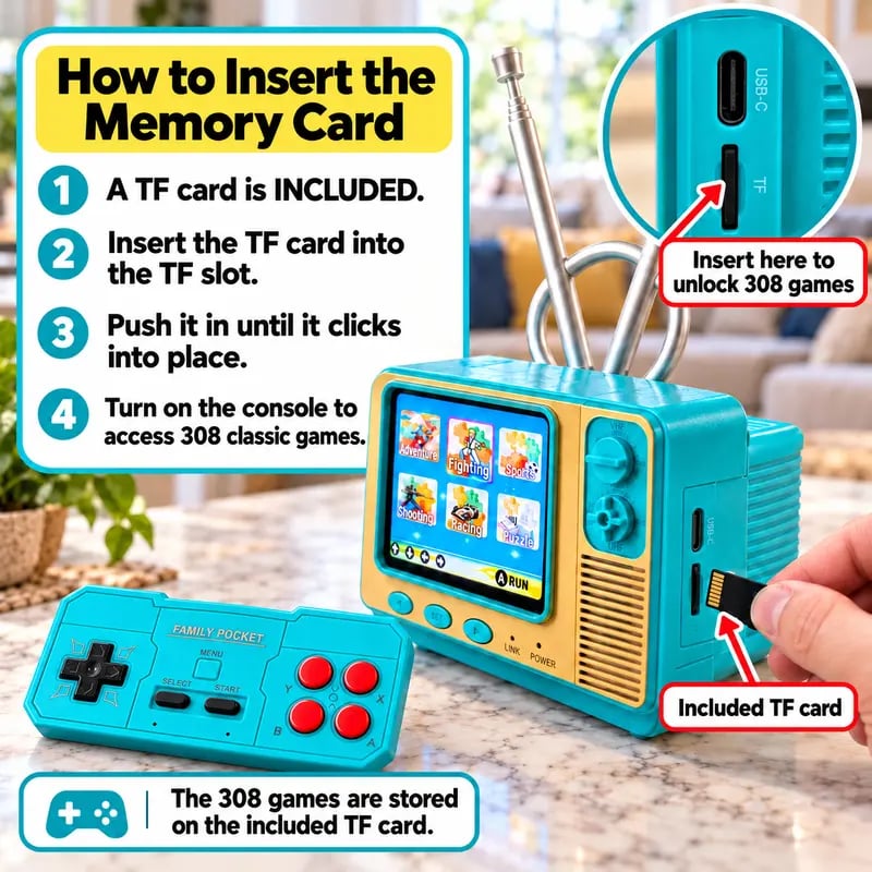 GV300 Retro Handheld Game Console – 2.8" IPS Screen, Portable Gaming Device & Gift for Gamers