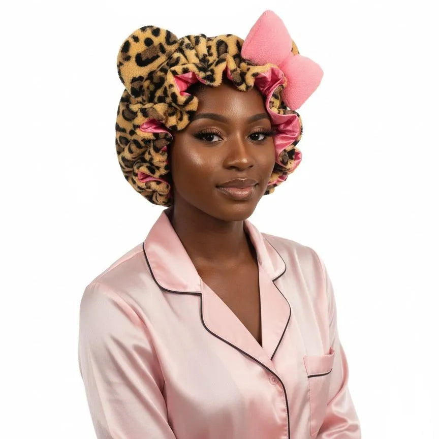 Leopard Stripe Bow Headband