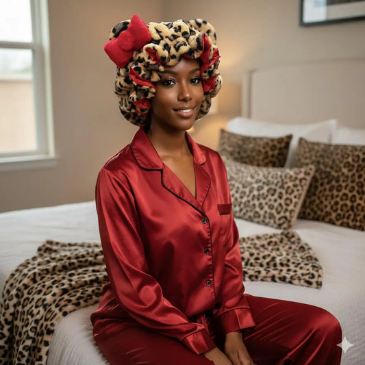 Leopard Stripe Bow Headband