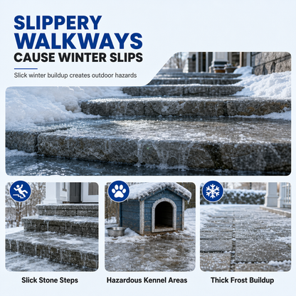 Outdoor De-Icing & Snow Melting Spray – pet-safe, dissolves frost on contact. Clear steps, walkways & patios fast