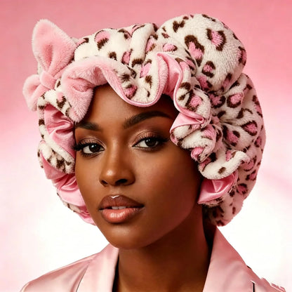Leopard Stripe Bow Headband