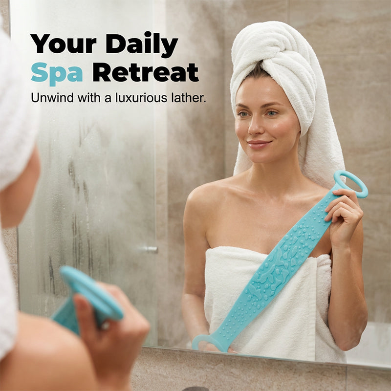 Dual-Sided Silicone Back Scrubber