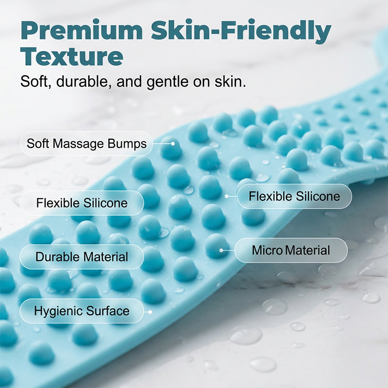 Dual-Sided Silicone Back Scrubber