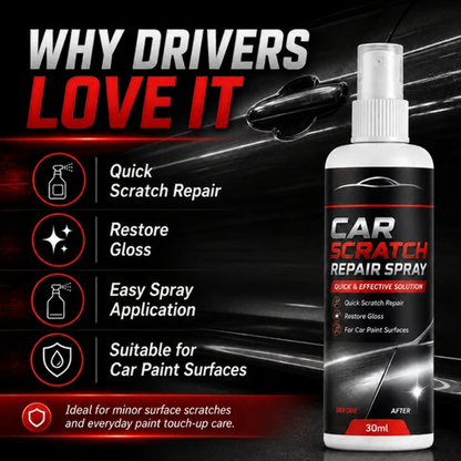 🚗Universal Car Scratch Repair Spray – Erases light scratches, swirl marks & scuffs fast.🛡️