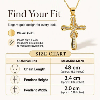 💫 LIMITED TIME 49% OFF! Women's Sparkling Twisted Knot Cross Pendant Necklace – Elegant Faith-Inspired Design with Brilliant Shine ✨