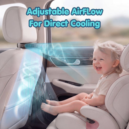 Car Headrest Velcro Cooling AC Fan