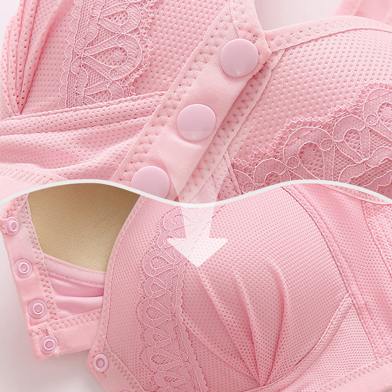 Front Button Breathable Skin-Friendly Cotton Bra