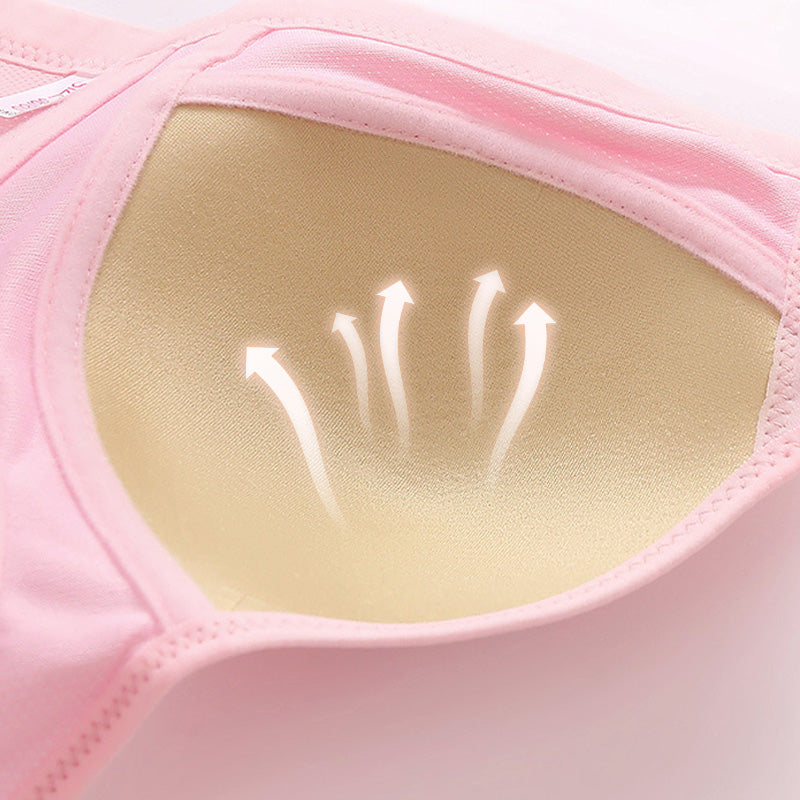 Front Button Breathable Skin-Friendly Cotton Bra