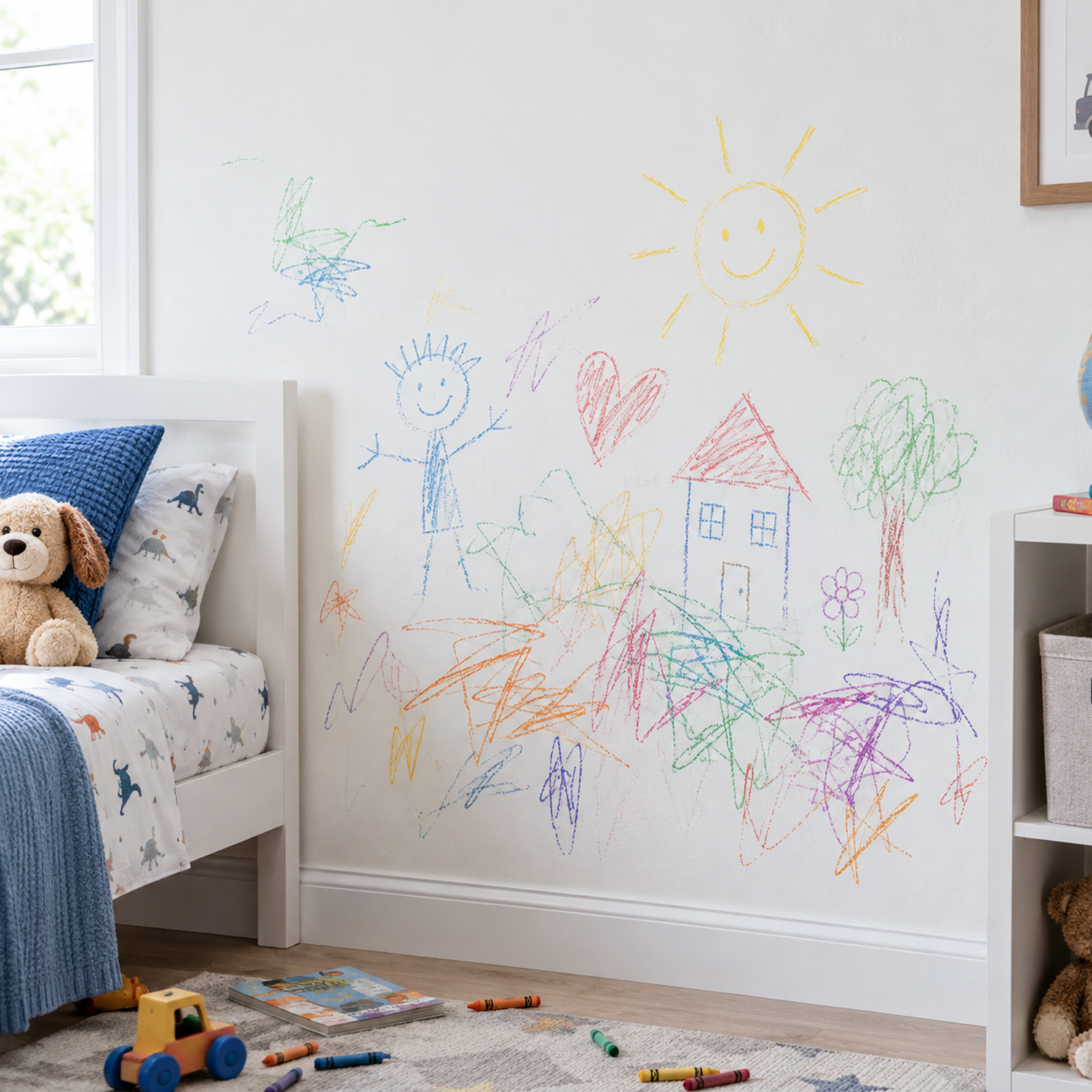 Wall after a touch-up