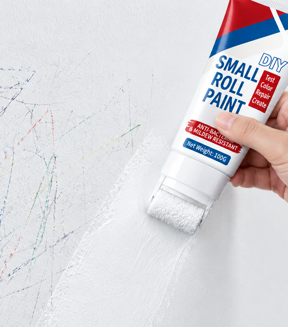Applying compact roller on wall marks